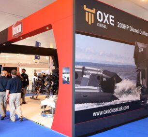 Proteum's stand at Seawork 2015. OXE diesel marine engine