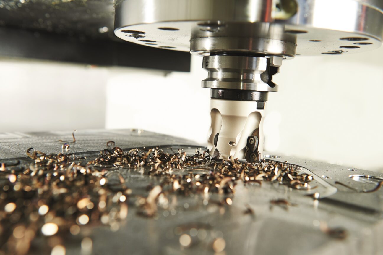 industrial metalworking cutting process by milling cutter, heavy machining for nuclear inducstry