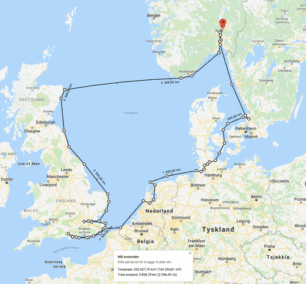 The AluVenture, powered by two OXE Diesel outboard engines, completed a 4,000km round trip from Oslo to Seawork in Southampton, London, Scotland and back.