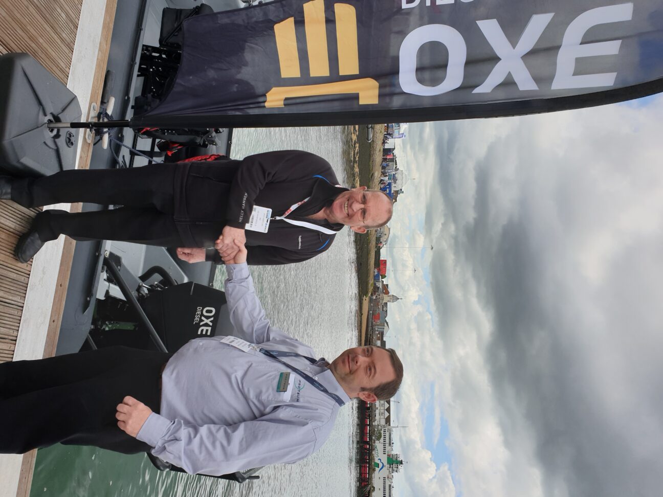 Flugga Boats signs contract with Proteum for nine OXE Diesel Outboards at Seawork 2019