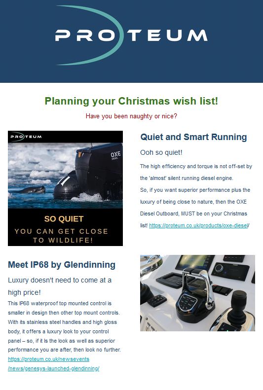 December Newsletter for Proteum