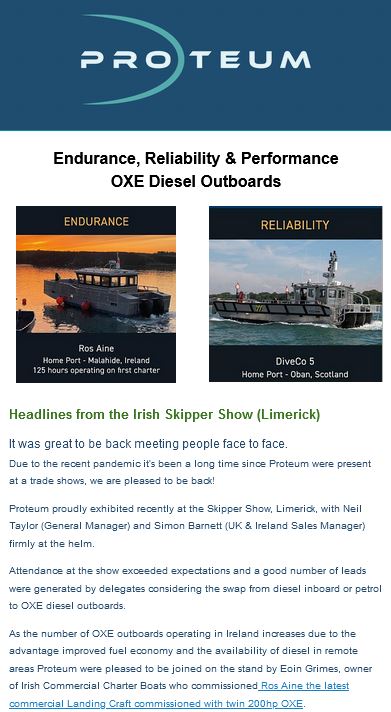 Irish Skipper Show Roundup