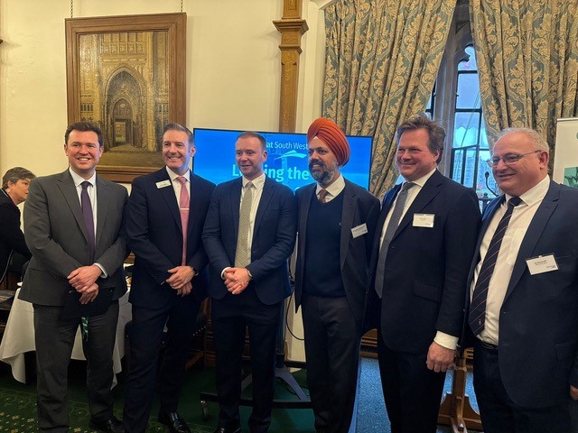 Nick Ames Supacat CEO with MPs and Great SW Event Chair